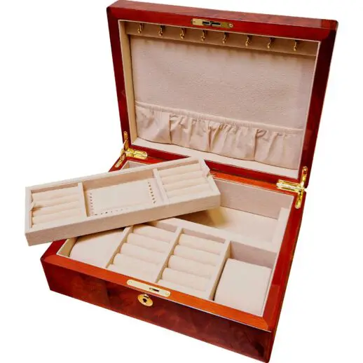 VM125Ja makah burl wooden jewellery box 227468