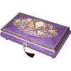 Handcrafted Wooden Purple Maple Burl Musical Jewellery Box with Marquetry Inlay
