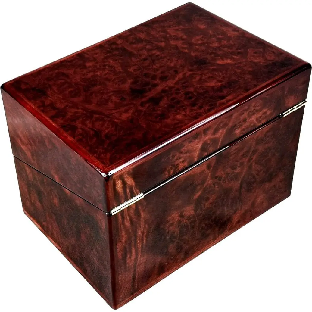 Hillwood Double Mini Decanter and Crystal Shot Glass Set in a Luxury English Burl Walnut Box. - Image 8