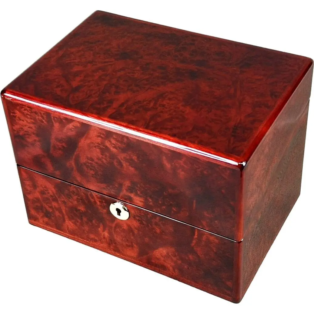 Hillwood Mini Decanter , Crystal Whisky Tumbler and Shot Glass Set in a Luxury Makah Burlwood Box - Image 4