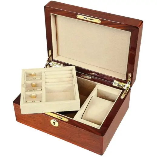 YM016Vd- yellow rosewood masonic gents valet box 117069