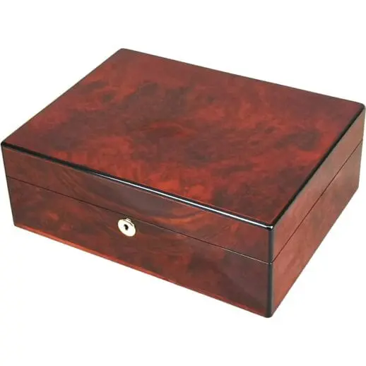 J128VM- large laminated makah burl jewellery box 124689
