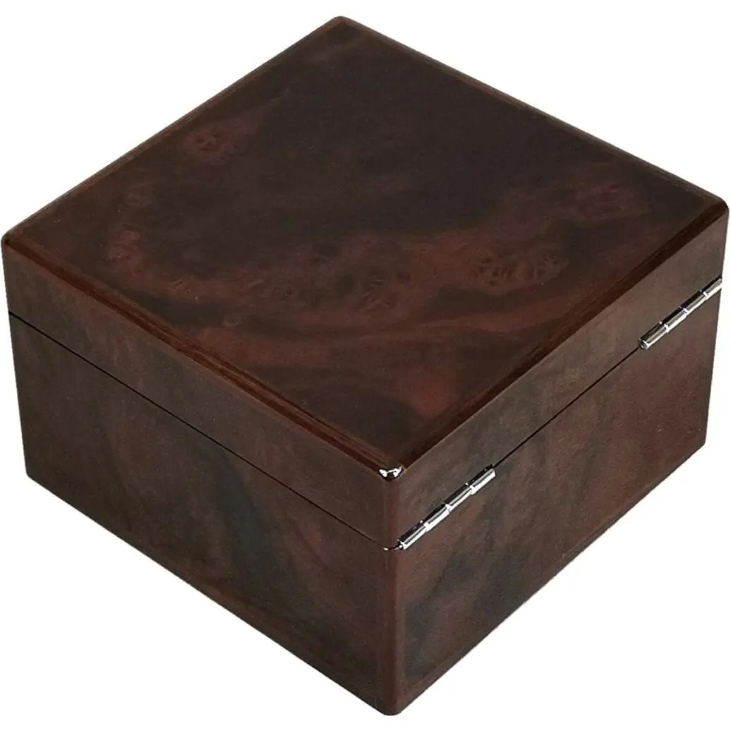 English Burl Walnut Single Watch Storage Box - Image 7