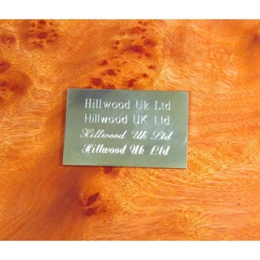 Engraved Brass Plaque Hillwood