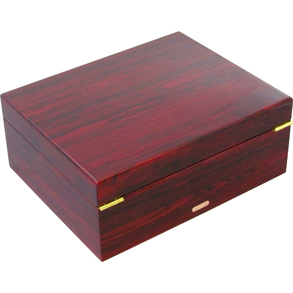Laminated Rosewood 50 Cigar Humidor with Lock Hillwood
